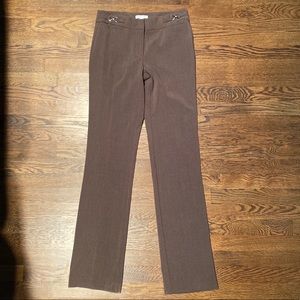 Brown slacks: long